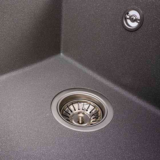 VALESO Гранітна мийка для кухні VALESO SOLID 7843 матова Сірий металік Киев