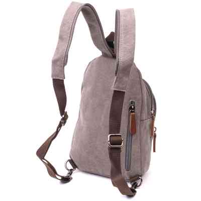 Сумка Vintage Текстильна через плече із ущільненою спинкою Сіра (22173) Вінниця