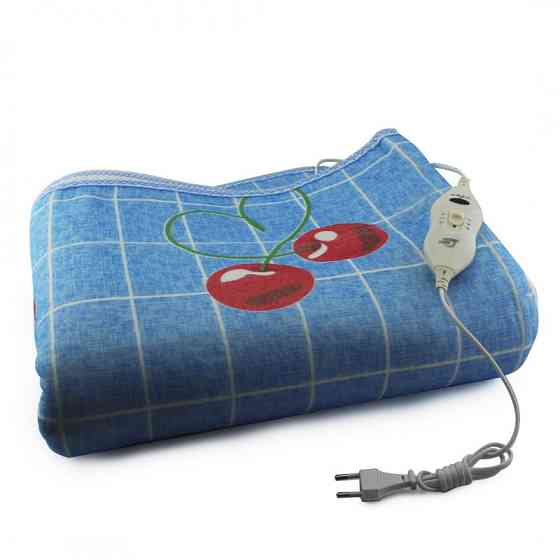Простирадло електричне Electric Blanket 150х180 см (у клітинку, Вишні) Київ