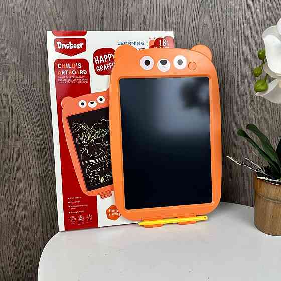 Дитячий планшет для малювання lcd Ведмідь, планшетка для мистецтва ведмедик дитячий 12 дюймів Жовтогарячий ( 24838 ) Харків