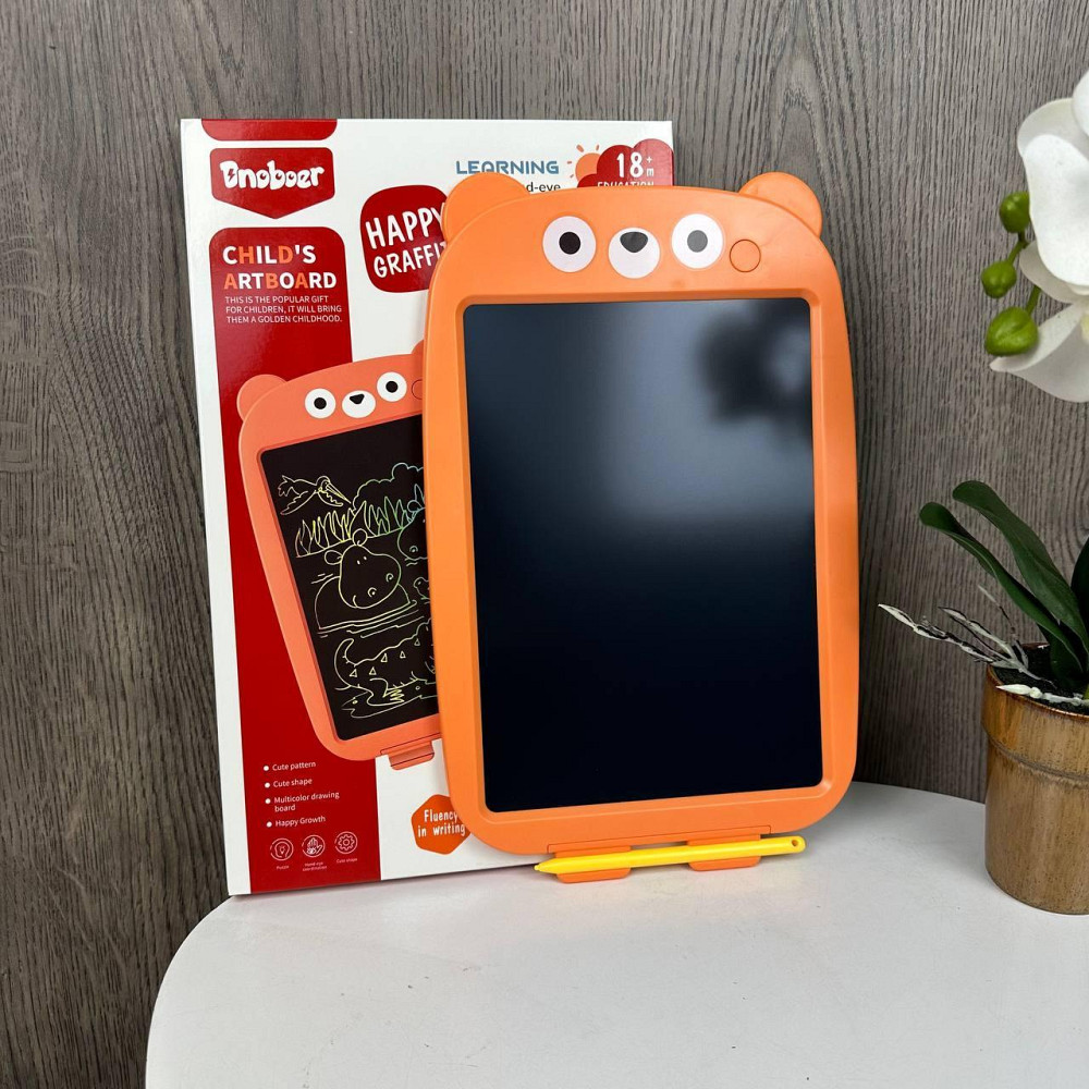 Дитячий планшет для малювання lcd Ведмідь, планшетка для мистецтва ведмедик дитячий 12 дюймів Жовтогарячий ( 24838 ) Харьков - изображение 3