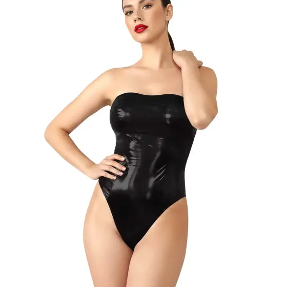 Боді Art of Sex - Jazz, колір чорний з ефектом мокрого оксамиту, Розмір S Львів