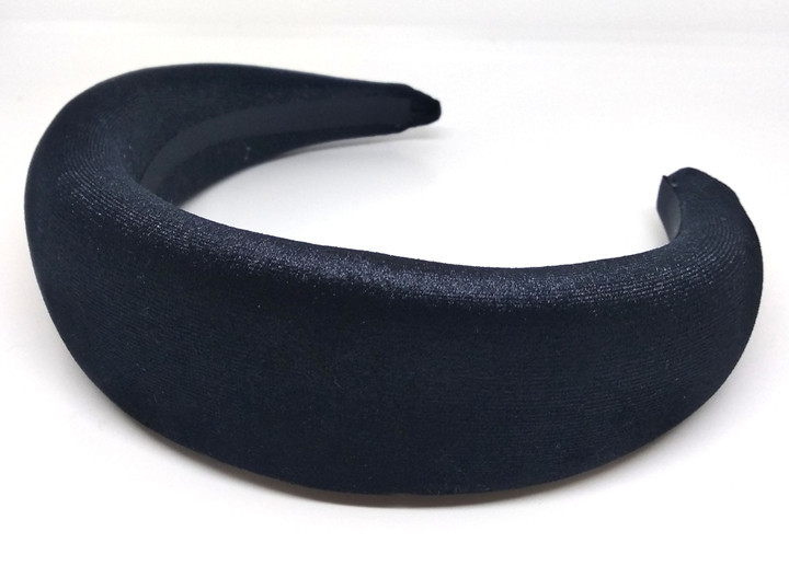 Ободок для волосся широкий чорний Київ - фото 1