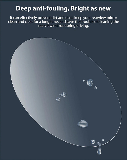 Дрібна плівка для бічних дзеркал автоматично Xiami Guildford GFCFPX888 (прозора, кругла) Миколаїв - фото 6