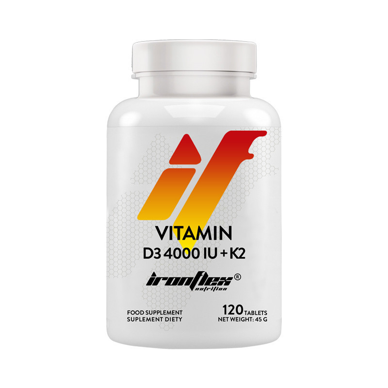 Витамин D3 + K2 IronFlex Vitamin D3 4000 + K2 120 tabs Луцк - изображение 1