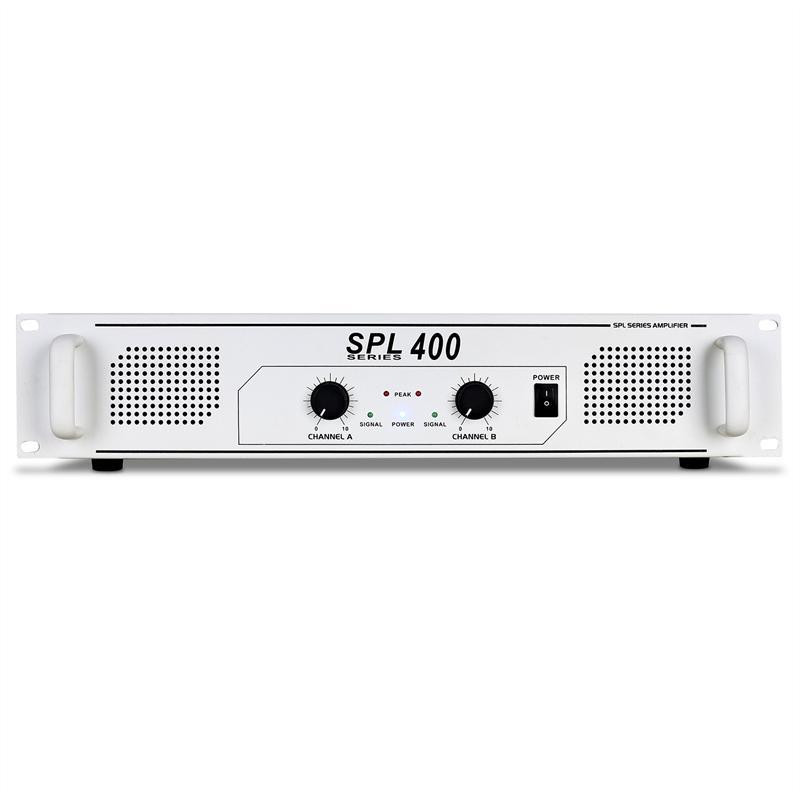 Выходной каскад усилителя SPL-400 DJ PA 2x 200 Вт белый Нет выбора | 2x 200 Вт (4 Ом) / 2x 150 Вт (8 Ом) | Ровно - изображение 3