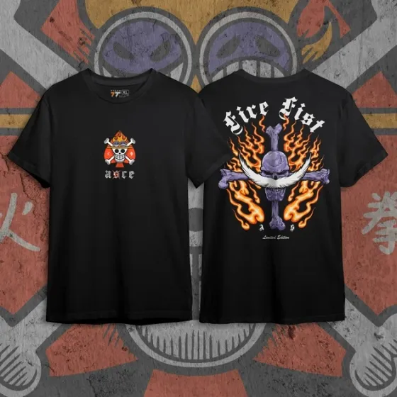 Футболка мужская с принтом Ван Пис Fire Fist Red Edition Размер 48 Anime1051 Днепр