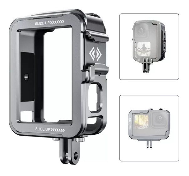 Рамка вертикальна GoPro 13/12/11/10/9 алюміній холодний башмак Telesin GP-FMS-G11-TZ Київ - фото 1