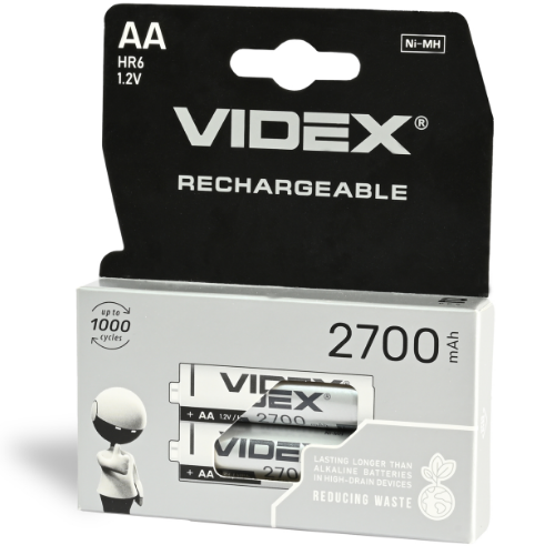 Акумулятор AA/HR06 2700mAh (бл-2шт) Videx Житомир - фото 2