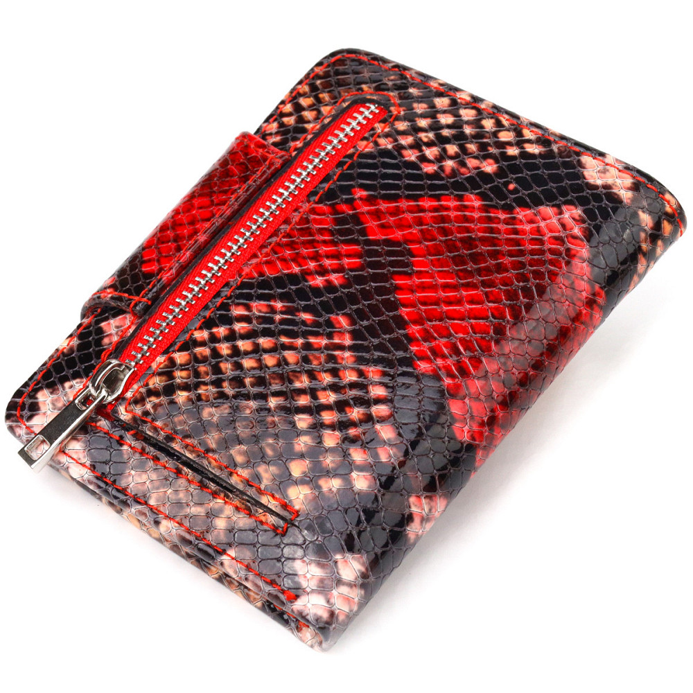 Небольшой женский кошелек из натуральной кожи с тиснением под змею CANPELLINI 21667 Разноцветный Киев - изображение 2