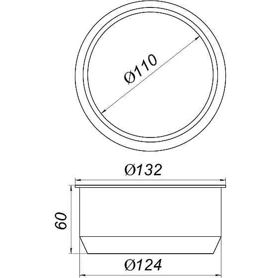 Редукция резиновая VSplast 124/110 (черная) (000022512) Киев