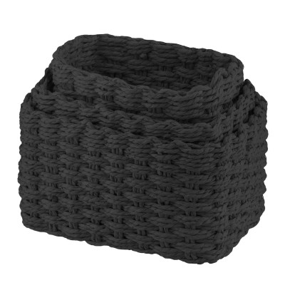 Кошик для зберігання Ardesto Prestigio Плетені Чорні 3 шт. 3.3 / 2.2 / 1.4 л (ARHC2505BL) Вінниця - фото 2