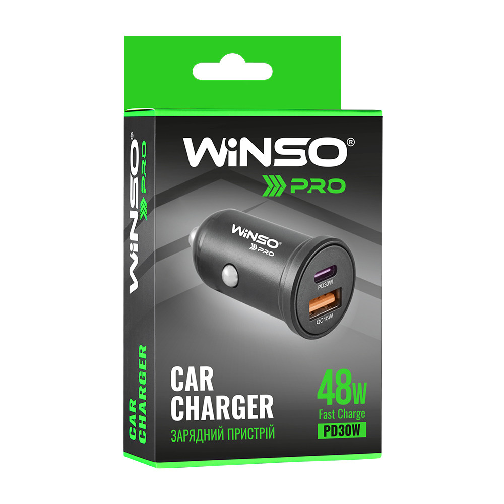Автомобильное зарядное устройство Winso Pro 48W 1xUSB-C+1xUSB-A Львов - изображение 2