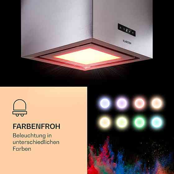 Люстра Smart Island hood 595м3/год керування застосунком LED панель срібляста (Німеччина, читати опис) Рівне