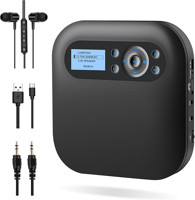 Портативний CD-програвач DESOBRY Bluetooth AUX РК-дисплей вбудовані динаміки Дніпро - фото 3