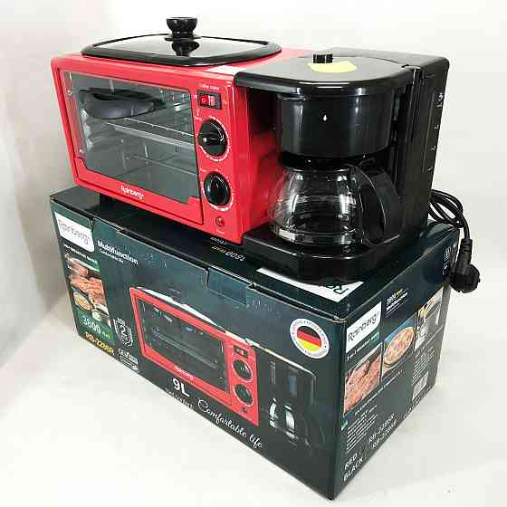 Духовка електрична настільна з грилем Rainberg RB-2286R 3800 Вт, Мініпечі з антипригарним покриттям GI-52 Львів