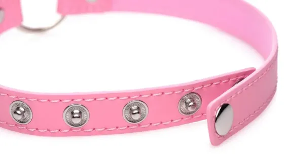 Чокер Master Series Kinky Kitty Ring Slim Choker - Pink Львов