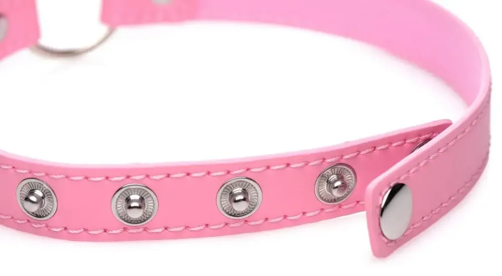 Чокер Master Series Kinky Kitty Ring Slim Choker - Pink Львов - изображение 2
