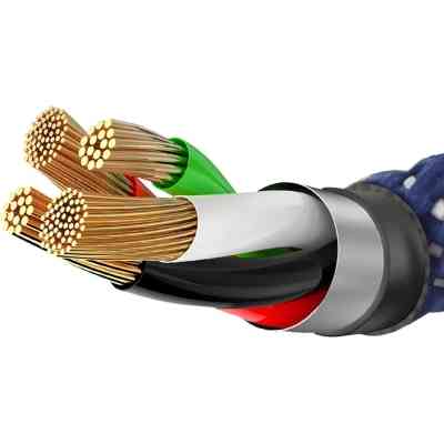 Дата кабель USB 2.0 AM to Lightning 1.0m 2.4A blue Baseus (CALCD-03) Винница