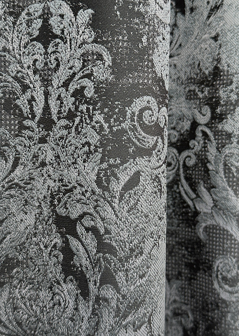 Шторна тканина "Льон Преміум" Туреччина колір графітовий з сірим 1838ш Київ - фото 3