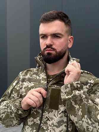 Тактичний костюм софт шел піксель, демісезонна військова форма для військових, армійський штурмовий комплект Львів