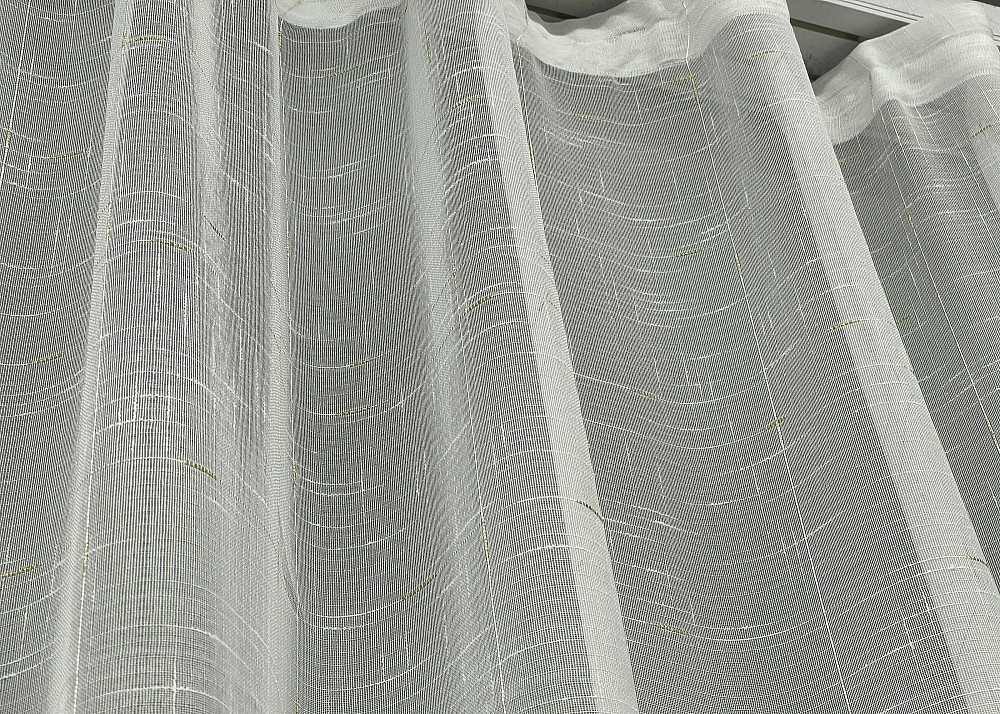 Тюль VR-Textil 1211т Івонна Льон Молочний з золотистим вкрапленням 500х270 см (43-068) Київ - фото 8