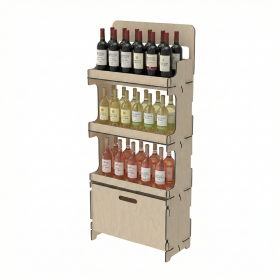 Стеллаж из фанеры EKOSTAR 640х300х1500 Киев