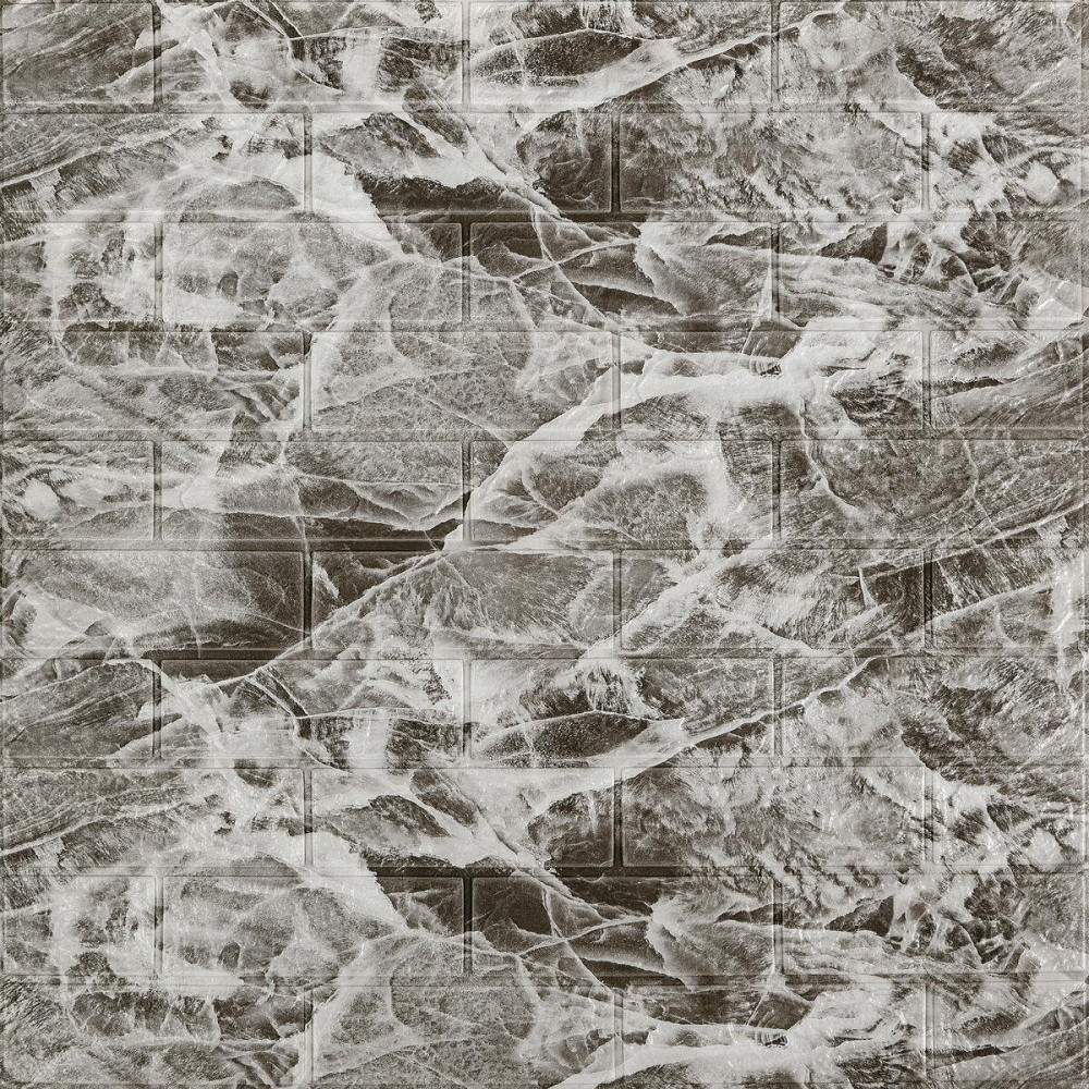 Панель стеновая 3D 700х770х2мм (061-2) Мрамор Черный SW-00001912 Киев - изображение 1