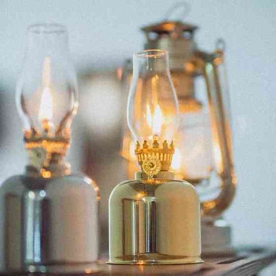 Класична гасова лампа Lantern Kerosene Lamp KH301 срібна Луцк