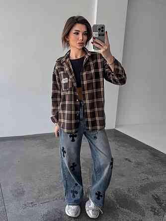 Жіноча картата сорочка (з накатом) 42-46, карта 33 Одеса