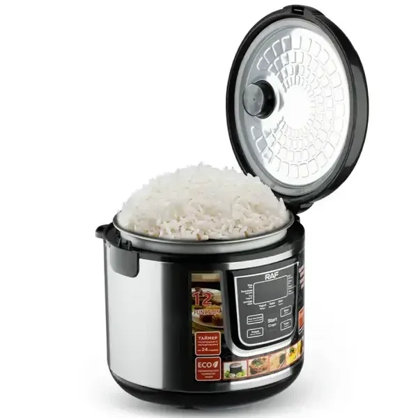 Багатофункціональна мультиварка RAF R.166, 6 л, 900 Вт, 12 програм, антипригарна чаша, відкладений старт Одеса - фото 5