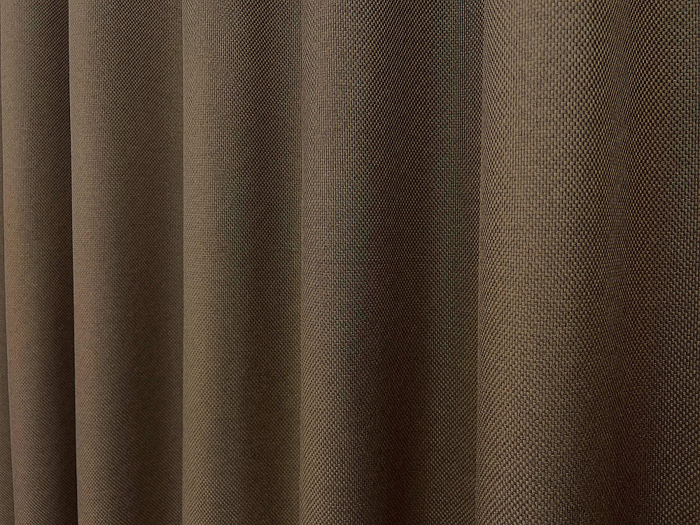 Комплект готовых штор VR-Textil Лен-блэкаут Лен Мешковина № 277ш Коричневый 100х270см 2 шт (31-023) Киев - изображение 8