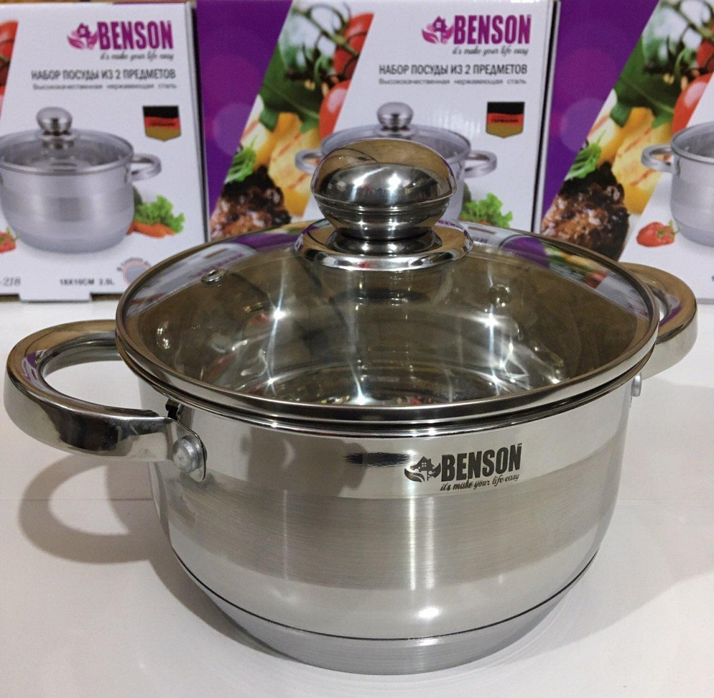 Кастрюля с крышкой нержсталь 2.5л BN-218 (6) Одесса - изображение 1