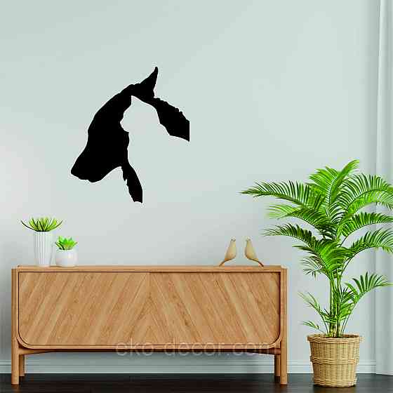 Декоративне настінне Панно «Кіт та Собака», Декор на стіну 90*78 см, Чорний Київ