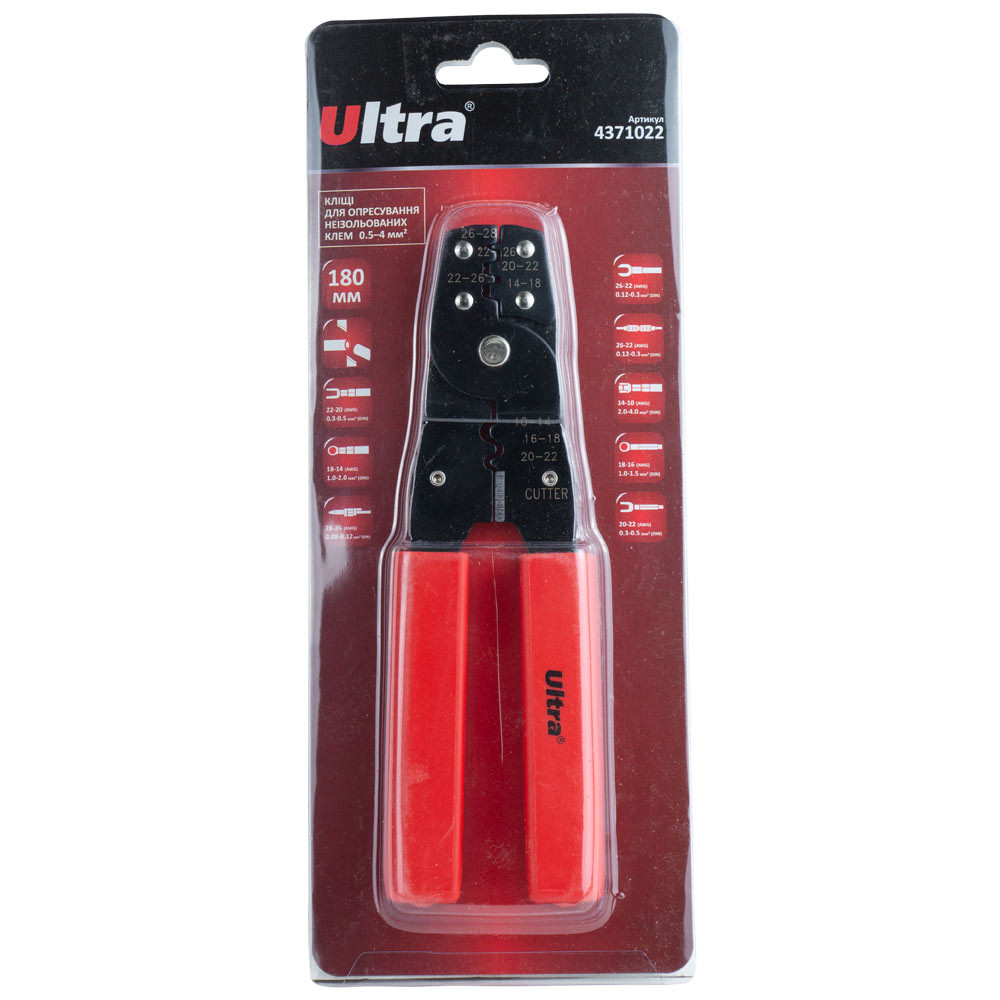 Ultra Клещи для опрессовки неизолированных клемм 0.5-4мм² ULTRA (4371022) Киев - изображение 5