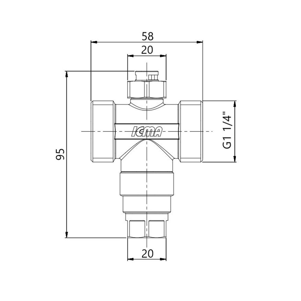 Клапан антифриз Icma №609 1 1/4