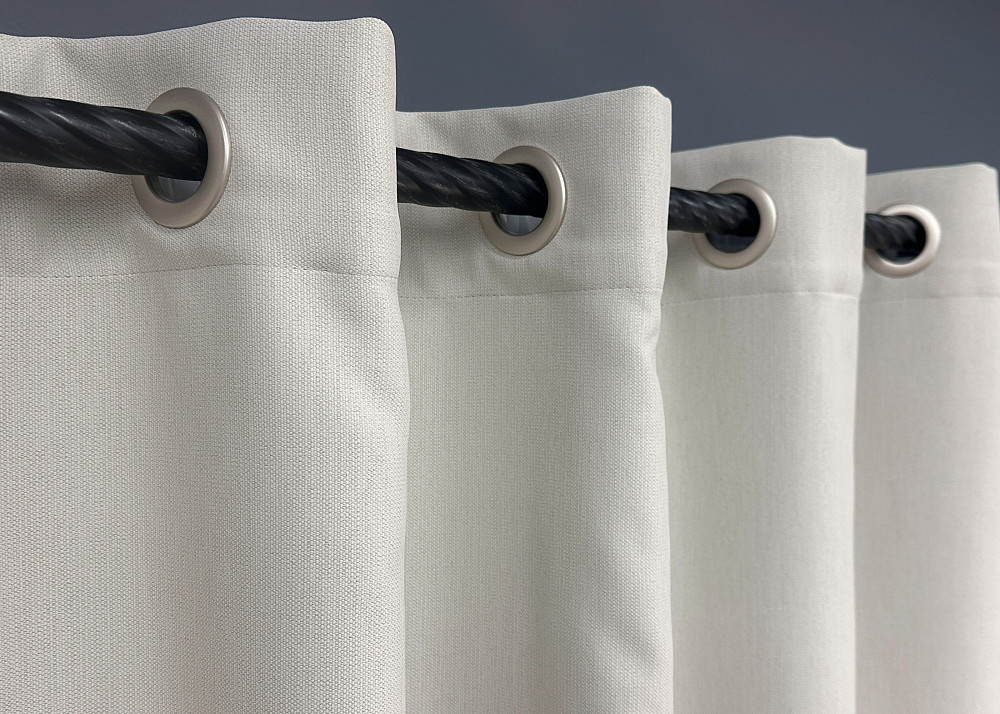 Комплект штор на люверсах VR-Textil Блекаут двосторонній Scandi № 1903ш Димчасто-білий 150х250 см 2 шт (37-0305) Київ - фото 6
