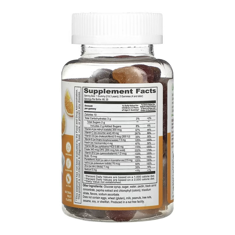 Мультивитамины для детей Lifeable Multivitamin Kids 60 жев таб фруктовый Киев - изображение 2
