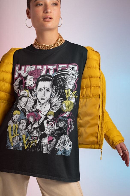 Футболка для хлопчика з аніме принтом Пхантом Троупе Схіртс Аніме оверсайз (зріст від 165 до 180) Чорний AnimeJ0940m Дніпро - фото 2