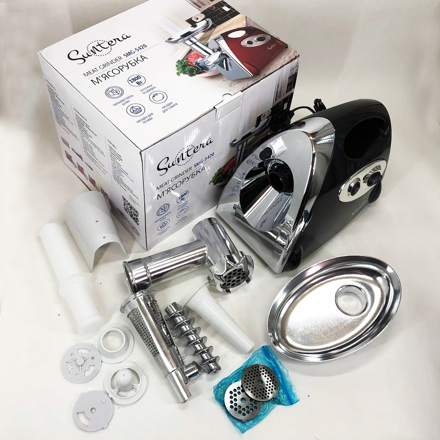 Мясорубка для профессиональной кухни SMG-5420B 1800 Вт, Электромясорубка бытовая с насадкой для колбасы WY-59 Львов - изображение 9