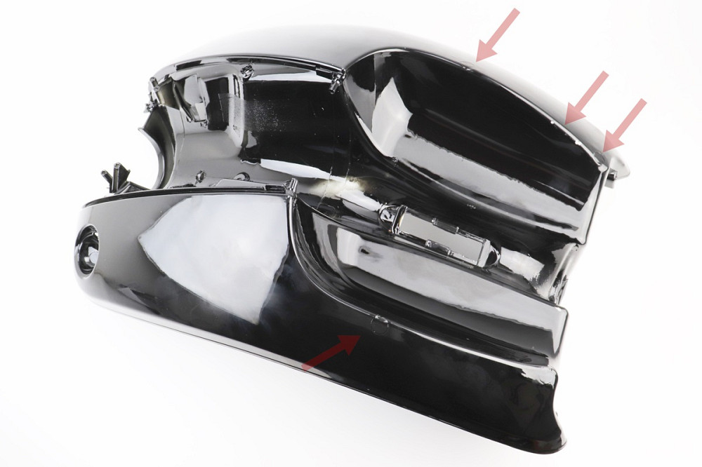 Yamaha VINO SA10J - 2т пластик - к-кт фарбовані 11 деталей, ЧОРНИЙ (можливі незначні дефекти фарбування) Киев - изображение 3