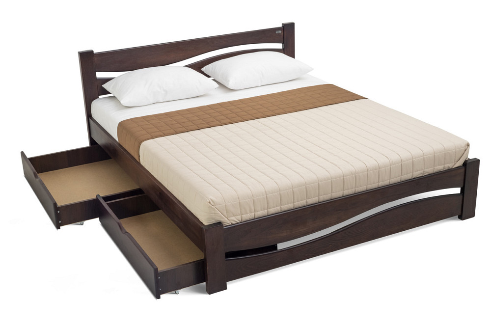 Дерев'яне двоспальне ліжко Волона. 180х190, Вільха, Білий Харків - фото 10