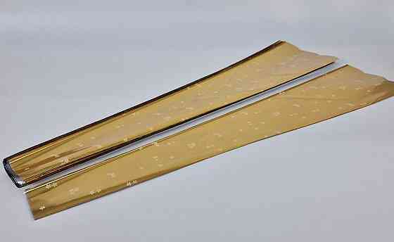 Конусная упаковка под цветы h80/ 6низ/18верх металл золото (100 шт)  узор001 (2) (100 шт) Харьков