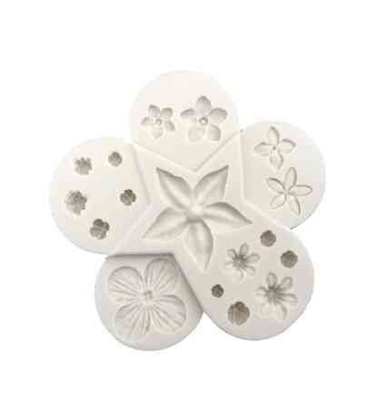 Молд силиконовый Цветочки 105 на 105 мм серый Киев