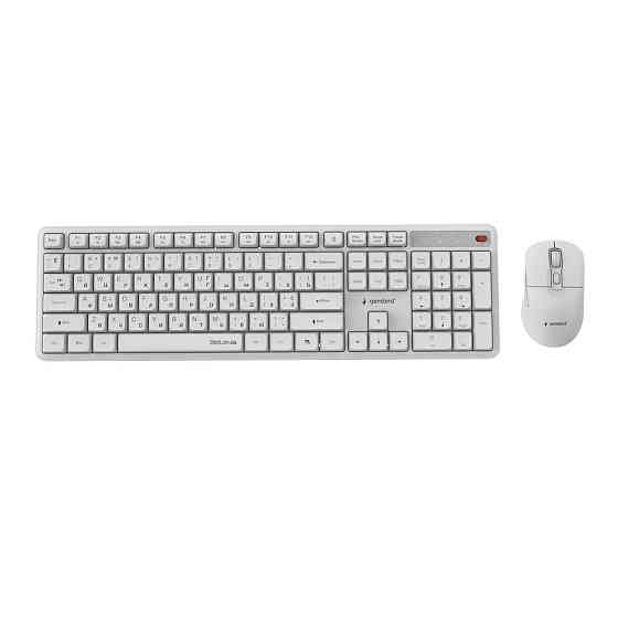 Комплект (клавіатура, миша) бездротовий Gembird KBS-WMS-01-W-CYRL White ( 23054 ) Харьков