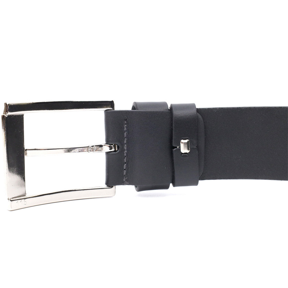 Удобный ремень под джинсы из натуральной кожи GRANDE PELLE 11683 Черный Киев - изображение 2