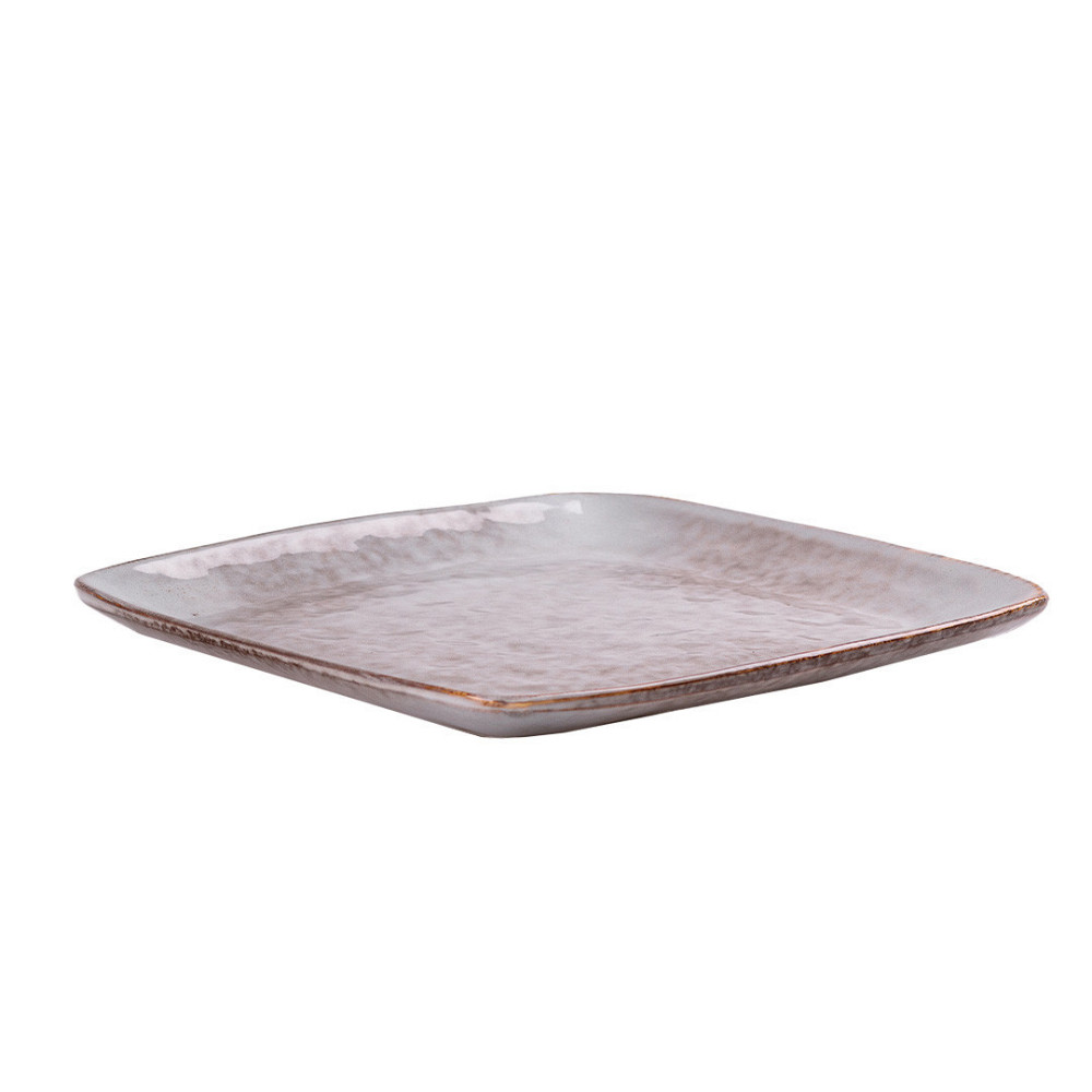 Бежевая квадратная фарфоровая тарелка 26.5 см Киев - изображение 4