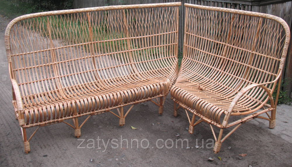 Кутовий плетений диван 5 місний Київ - фото 2