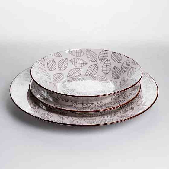 Столовий сервіз на 6 персон 18 предметів набір фарфорових тарілок HP-HK-A6 Коломия