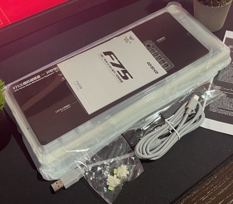 Игровая Безпроводная Клавиатура AULA F75 White -Blue Киев - изображение 2